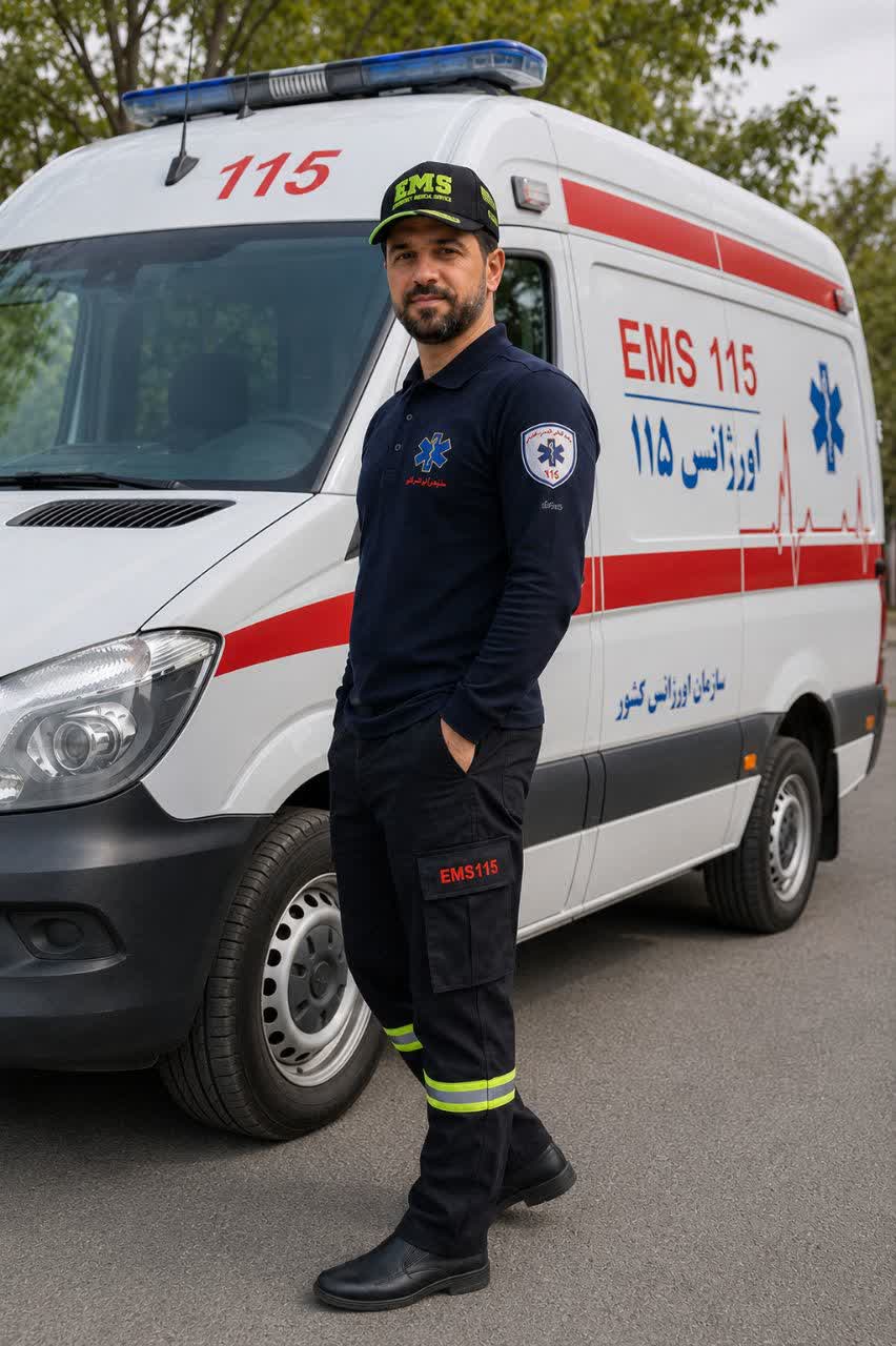 کلاه لبه دار اسپورت اورژانس ems فسفری