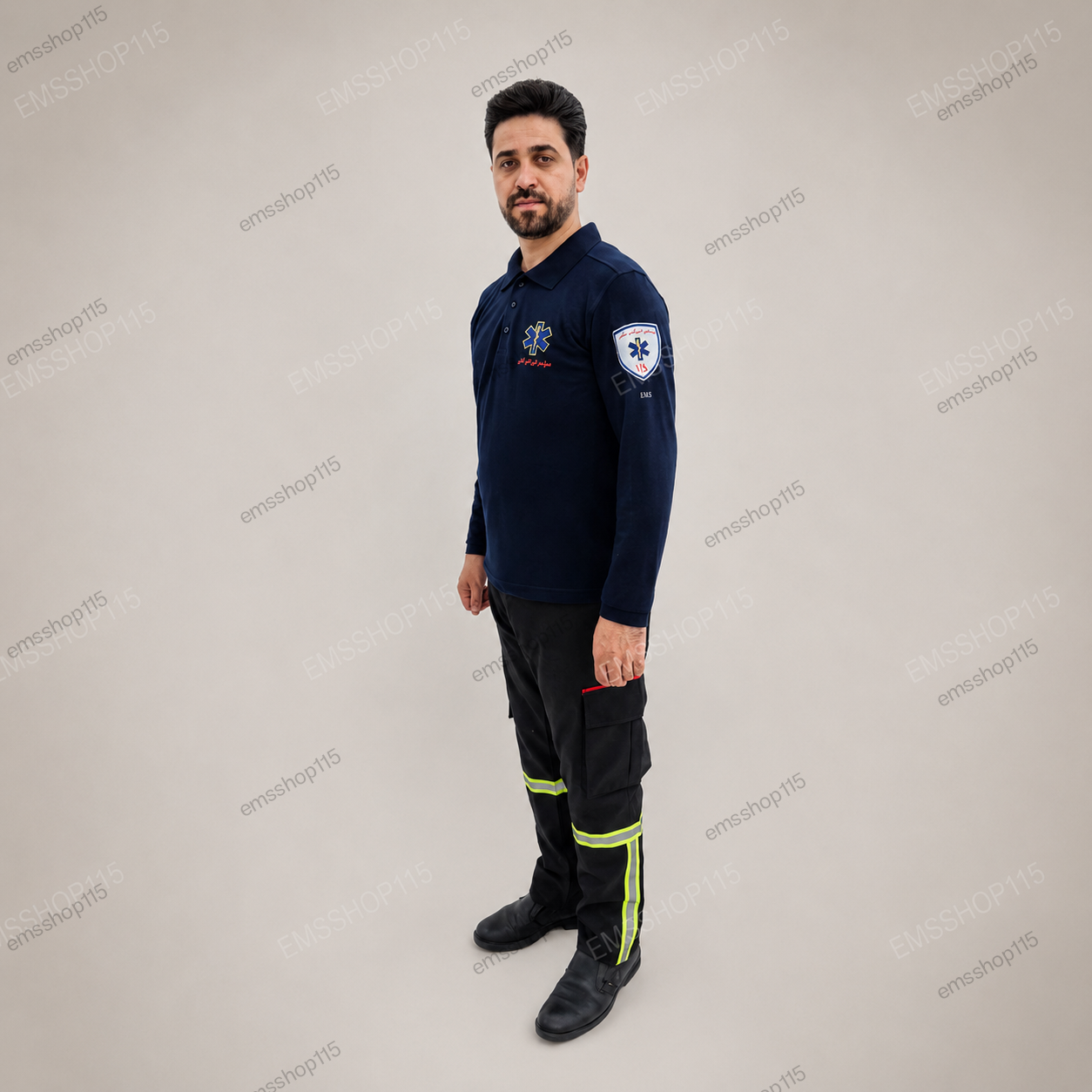 تیشرت آستین بلند طرح مصوب اورژانس (EMS 115)